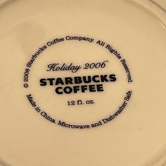 Set 2006 Holiday Starbucks Mugs w/Plates - Picture 9 of 11